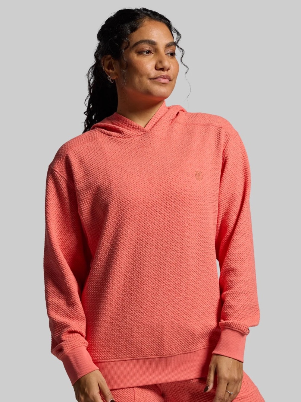 Born Primitive Coral Textured Hooded Pullover